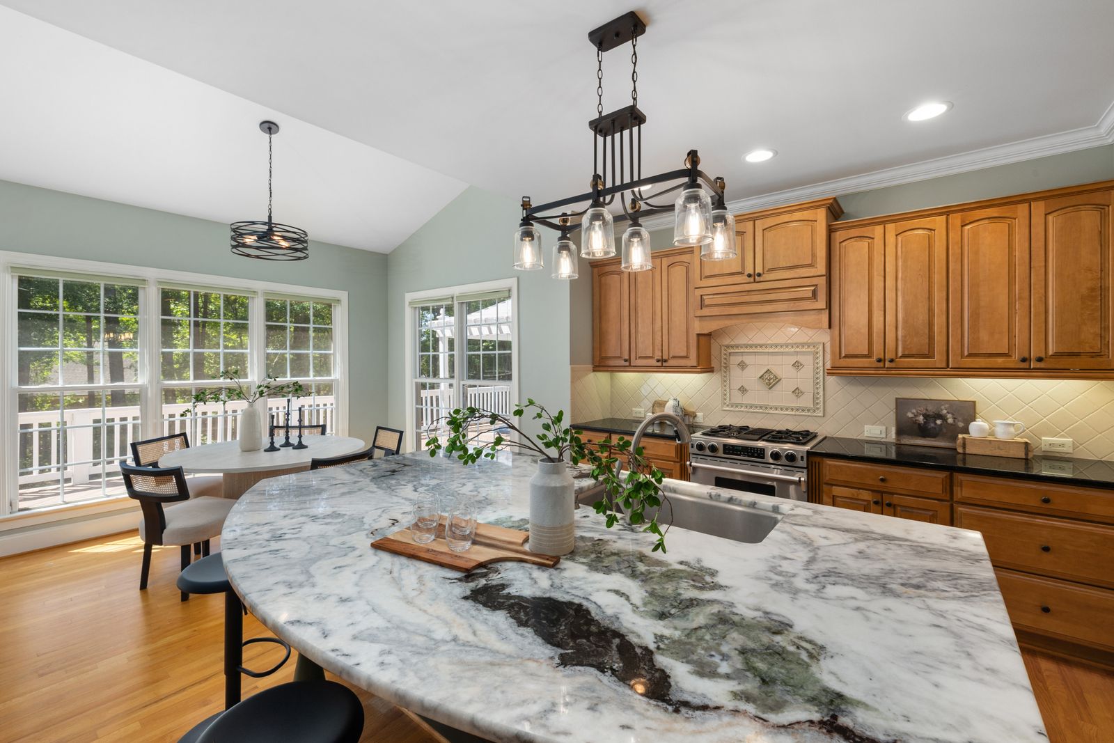 A show kitchen and the one that actually cooks