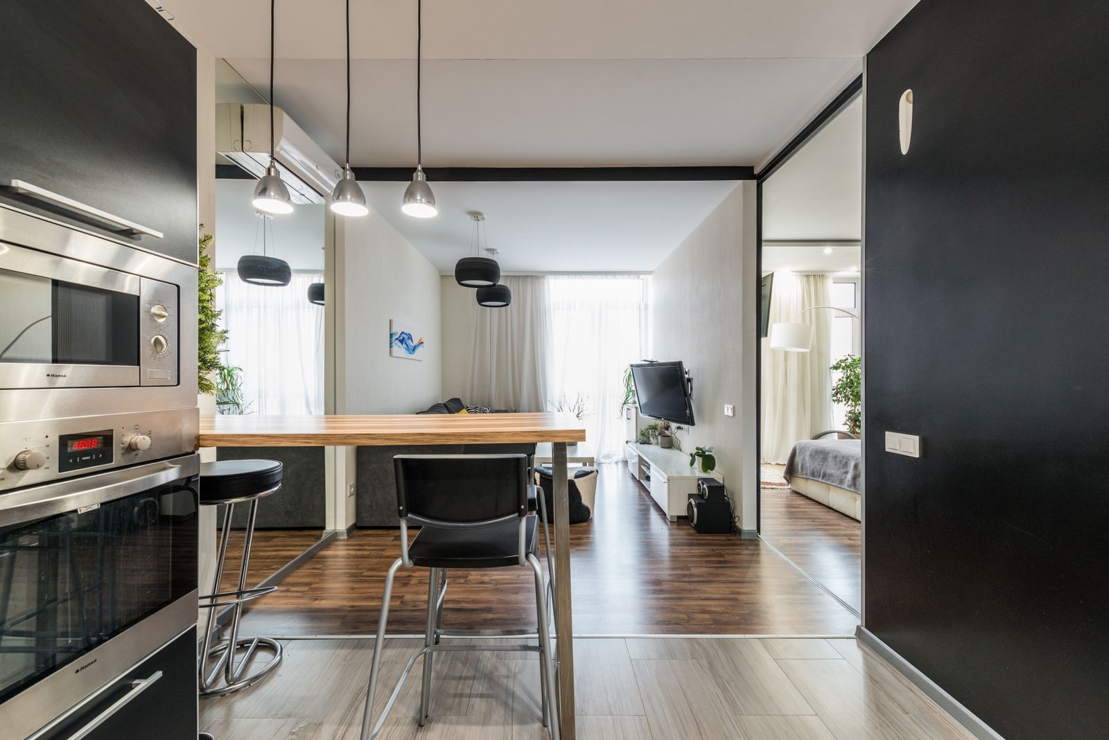 Kitchen lighting and electrical project photograph